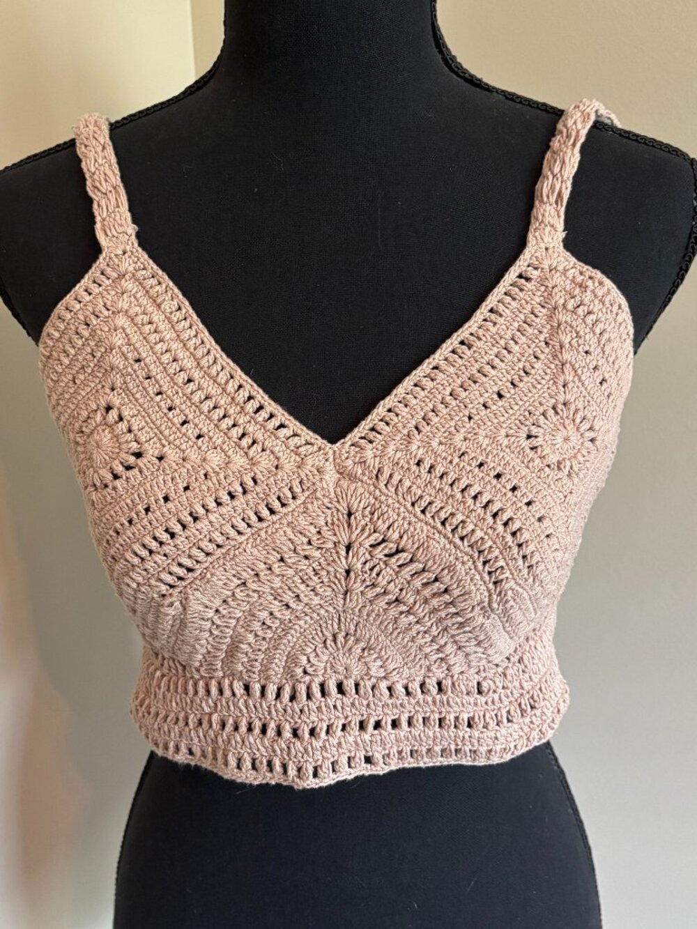 Lucky Brand Crochet Mid-Drift Top